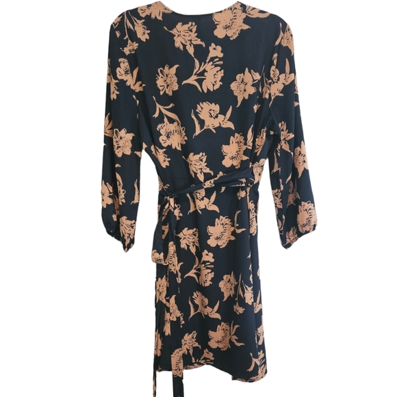 Allison Joy Navy Floral Wrap Dress - Picture 2 of 7